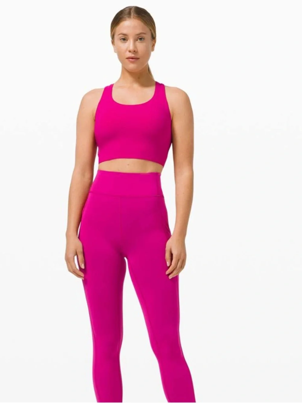 lululemon Stash It Bra in Bright Raspberry Pink Built In Bra